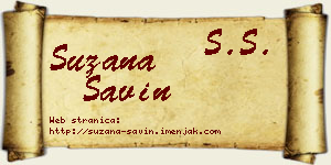 Suzana Savin vizit kartica